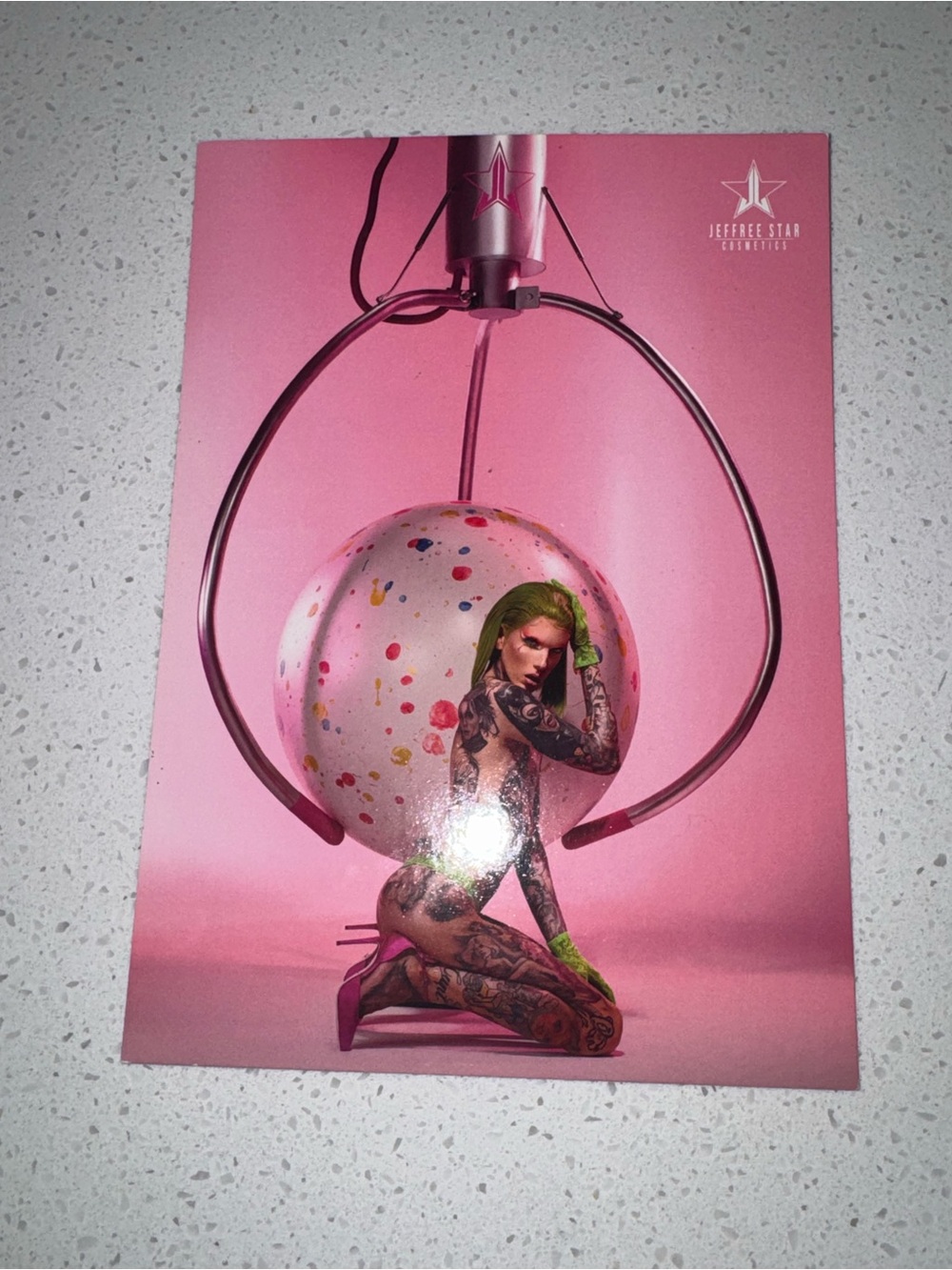 Jeffree Star jawbreaker postcard